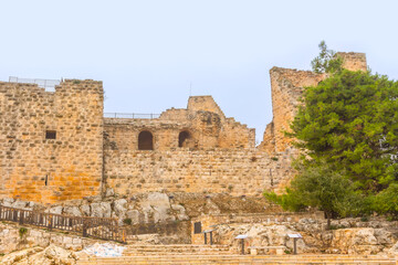Fototapeta na wymiar Ajloun Castle, Jordan built by the Ayyubids in 12th century, Middle East