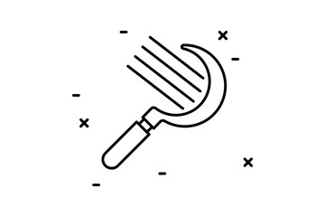 scythe icon. Simple thin line, outline vector of Agriculture icons for UI and UX, website or mobile application on white background