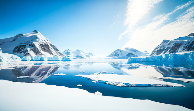 A Glacier Landscape image made using Generative AI