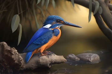 kingfisher created using AI Generative Technology