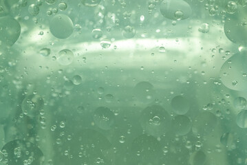 Abstract Green water bubbles background