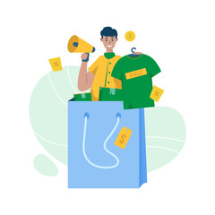 Fashion sale promotion offer vector illustration