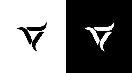 Triangle logo trinity vector monogram icon style Design template - obrazy, fototapety, plakaty