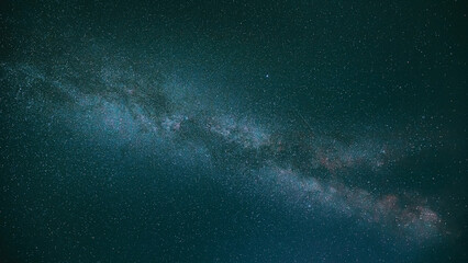 Natural Real Night Sky Stars With Milky Way Galaxy. Amazing Bright Night Sky.