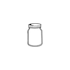 vector illustration of empty jar