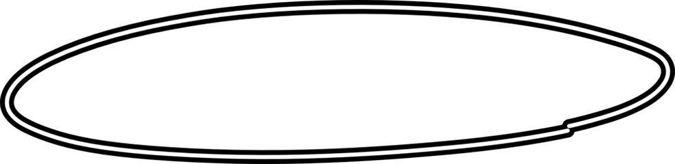 Obraz premium Outline Ellipse Text Banner 