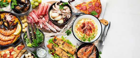 Freshly prepared delicious varieties of Mediterranean dishes.