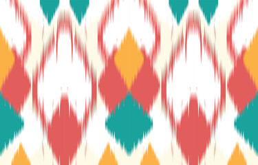 Ethnic abstract ikat art. Fabric Morocco, geometric ethnic pattern seamless  color oriental. Background, Design for fabric, curtain, carpet, wallpaper, clothing, wrapping, Batik, vector illustration