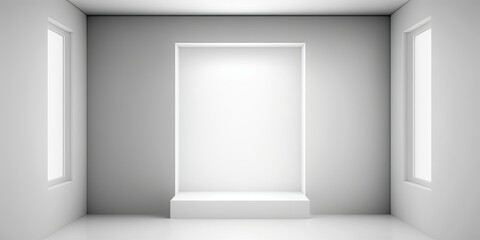 empty white room , ai generated