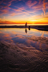 sunset on the beach