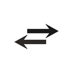 Arrow exchange icon  flat design illustration