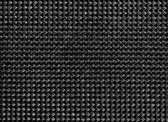 かすれた黒い籠編み模様の背景テクスチャ