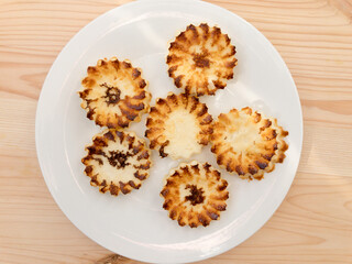 Fresh mini cheesecake homemade. Delicious from oven cheesecakes.