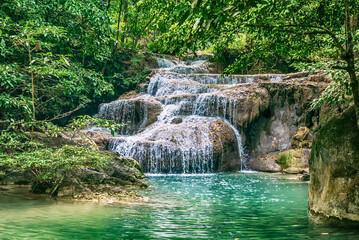 Fototapeta premium Waterfall in Thailand.