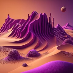 Surreal sandy landscape