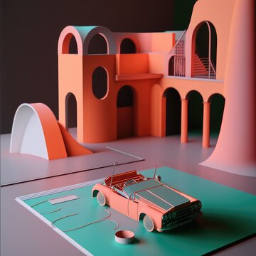 3D render of fantasy castle