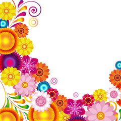 Gift festive floral design background.