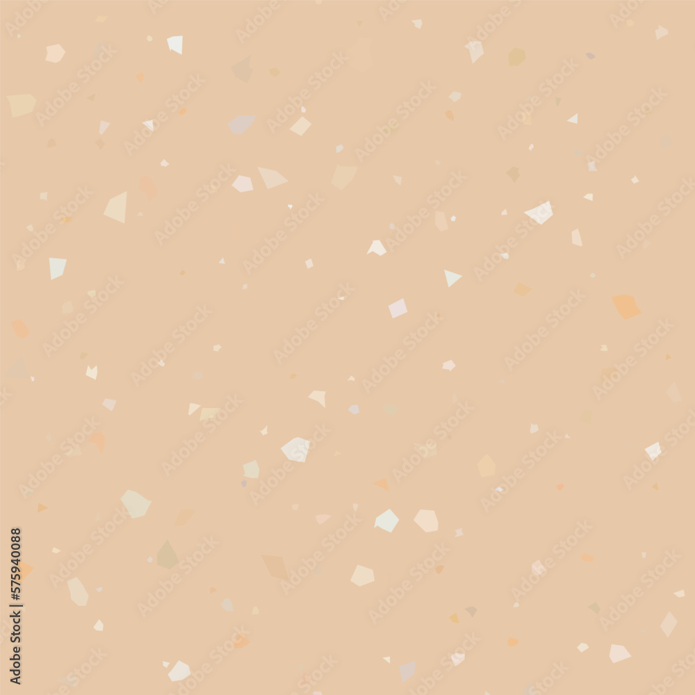 Poster Terrazzo flooring textured surface modern abstract pattern. Vector seamless abstract repeat with chips of marble or granite in soft pastel colors.