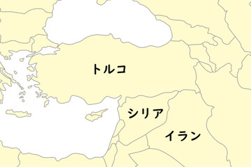トルコ・シリア周辺の地図
