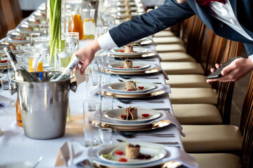 tableware and table decorations at celebrations