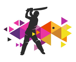 Cricket sport graphic with abstract background. - 575941276