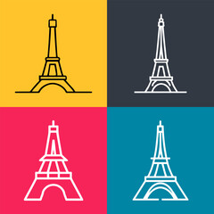 Tourism logo design. World famous places logo. Tower simple logo design inspiration. eps 10