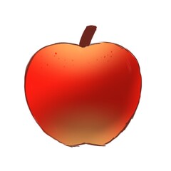 red apple isolated on white