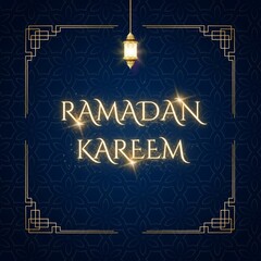 Fototapeta premium Ramadan Kareem greeting card. Ramadan Kareem calligraphy