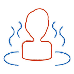 spa brush isolated on white background, vector illustration.