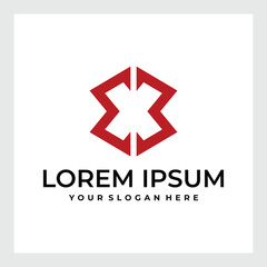 Letter X Logo Design Template Illustration.