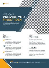 Corporate business flyer design and brochure cover page template