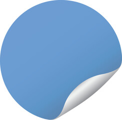 blue round sticker banner - vector design element