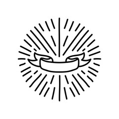 Sun burst vintage shapes, sun ray frames retro vector design element