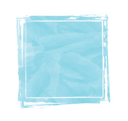 blue watercolor vector brush painted ink stamp banner frame	
