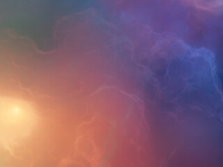 Magic universe. Nebula. 3d render.