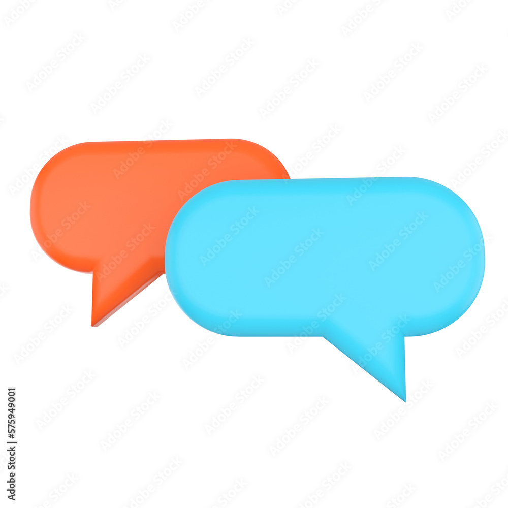 Poster speech bubble. 3d rendering.