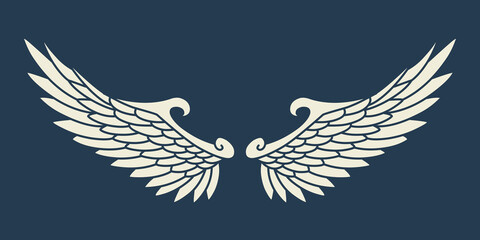 Obraz premium Vector angel wings design