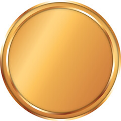 vector illustration of gold colored circle award banner 