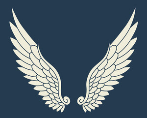 Fototapeta premium Vector angel wings design
