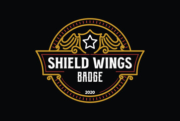 Circular Round Ornament Border Frame Royal Badge Emblem Stamp Label Logo Design Vector