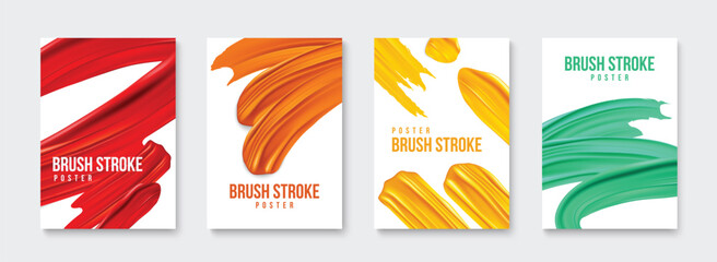 Brush Stroke Posters Set