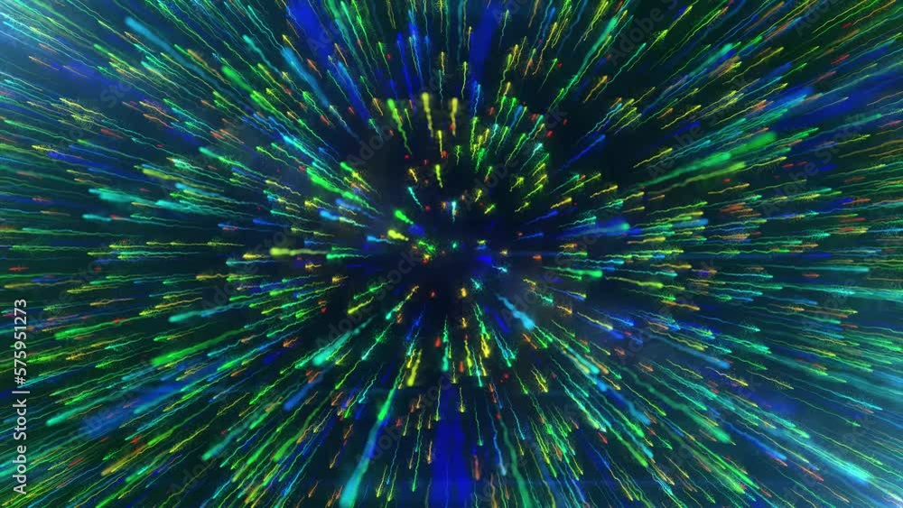 Poster abstract creative cosmic background. speed. olored glowing rays in motion. beautiful fireworks, colo