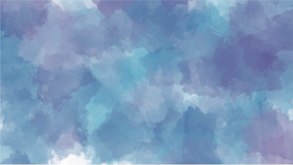 Abstract blue watercolor background for your design, watercolor background concept, vector.