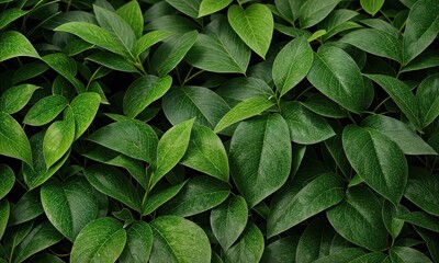 Green leaves, wallpaper, generative AI