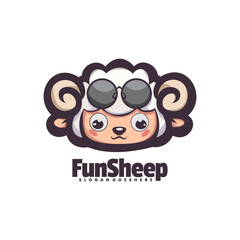 Fun Sheep Logo Vector