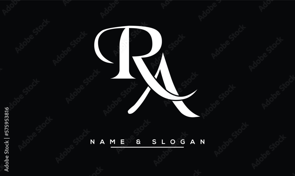 Wall mural ra, ar, r, a abstract letters logo monogram