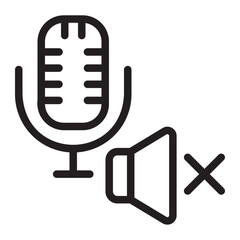 mute line icon