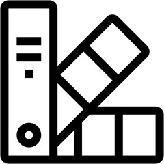 Color Guide Pallette Line Icon