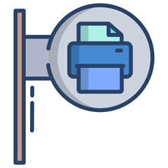 Copy Center sign icon