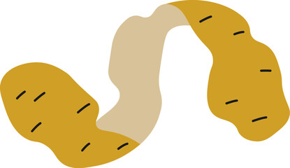 Potato peels flat icon Food waste Sorted organic garbage
